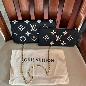 Authentic Louis Vuitton Félicie Pochette Monogram Empreinte Leather